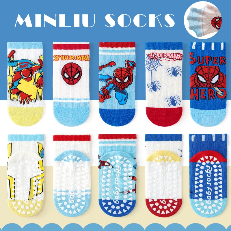 Anti Blister Sock - 5 paar schattige cartoon spiderman kinderen