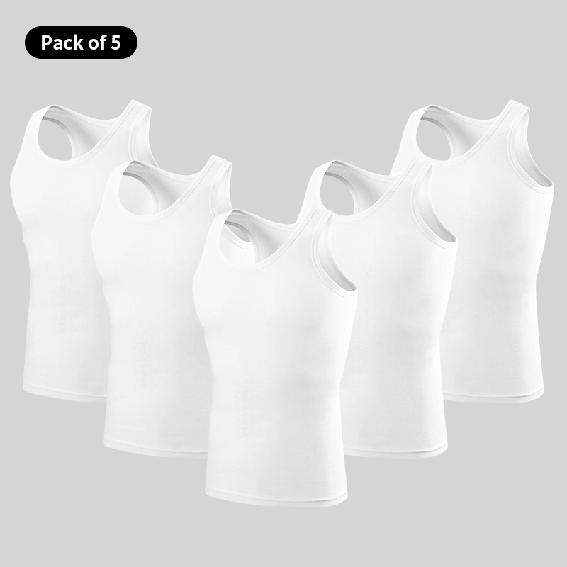 Running Gear Youth - 5/1 Stuks Heren Puur Katoen Sportvest
