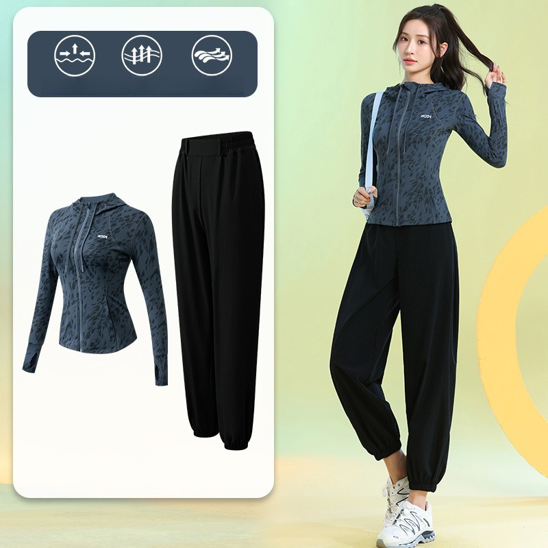 Running Gear Women - Hardlooppakken voor dames, lange mouwen, bloemenprint,