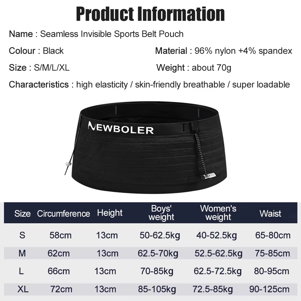 NEWBOLER Onzichtbare heuptas L - Running Gear To Hold Phone recensie en prijs